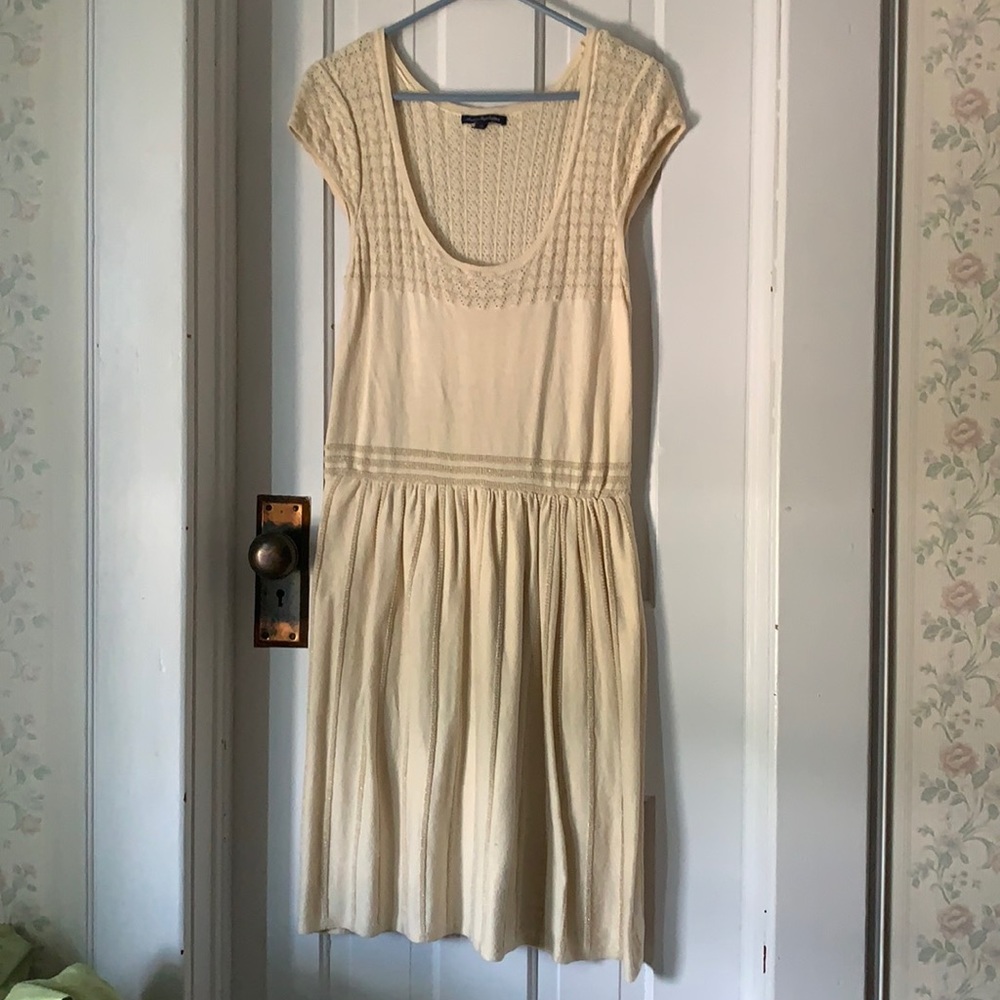 American Eagle Outfitters Cream Sweater Dress in L